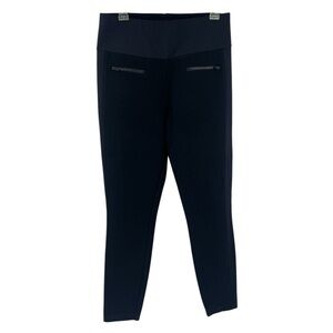 Cabi Pants Zippers Skinny Pull On Stretch Black Work Casual Career Black SZ M